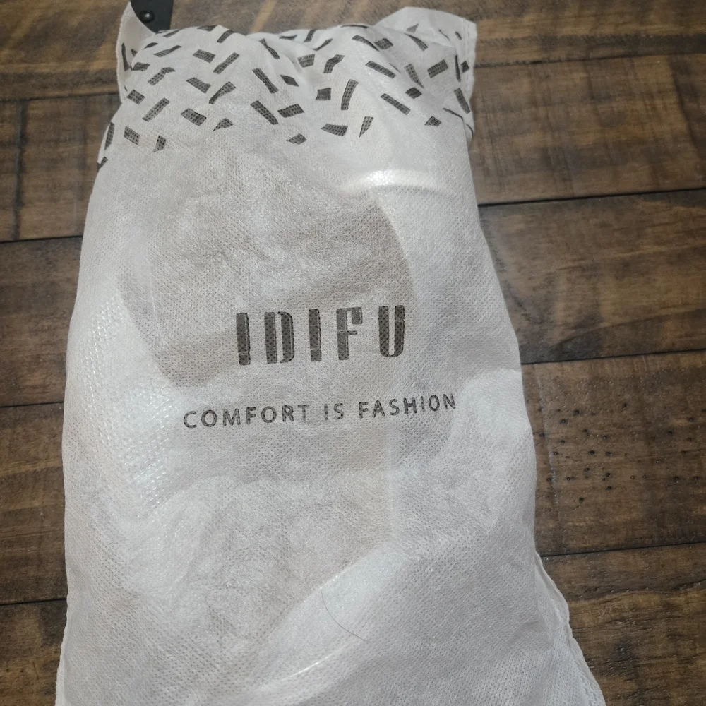 IDIFU Silver Glitter Heels
